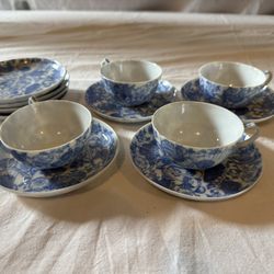 Blue And White Children’s Tea Set