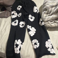 Black Denim Tear Pant