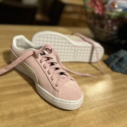 Pink Puma Suedes 