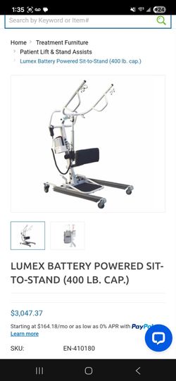 Lumex battery powered sit-to-stand (400 lb. Cap.)