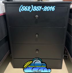 Black three drawer compressed nightstand new chest mueble