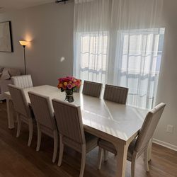 Coastal Hamptons Table with 8 Chairs