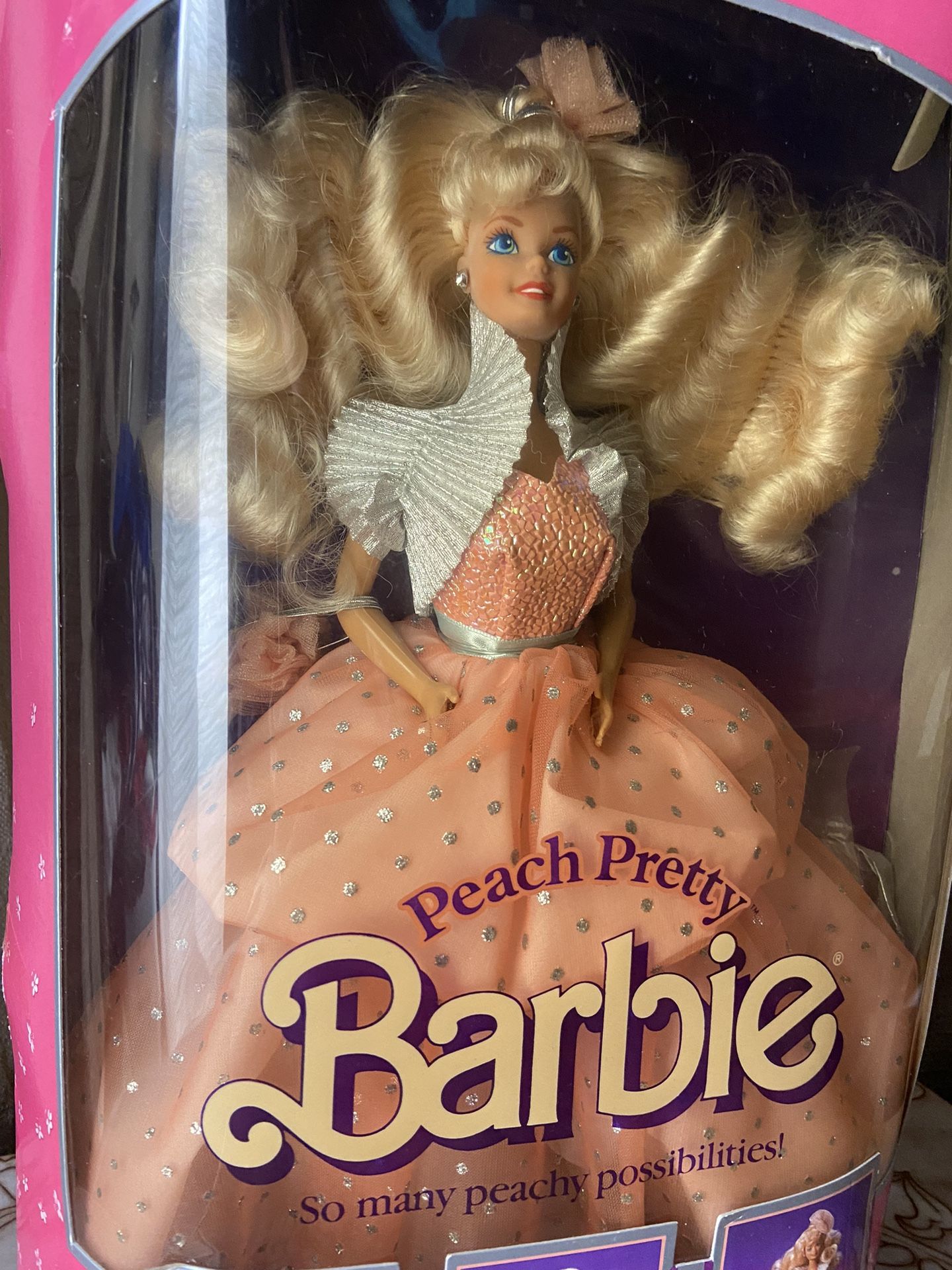 New In Box Vintage 1989 Peach Pretty Barbie Doll Special Limited Edition
