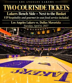 April 6 - Los Angeles Lakers vs. Dallas Mavericks - 2 Courtside Seats
