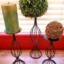 Set Of Three Candle Holders 🕯 ✨️ 