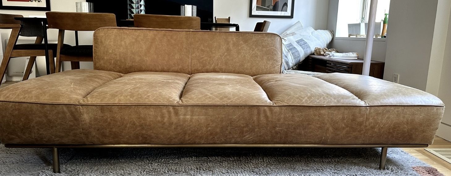CB2 Leather Daybed