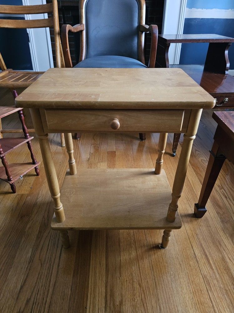 Wood Nightstand Or End Table