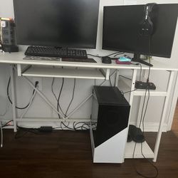 Pc, monitors, Table, Anime