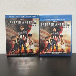 Captain America First Avenger Blu Ray DVD 2 Disc Combo Like New Marvel 2011