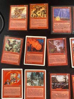 MTG Vintage Card Lot - 20 Red Retro Magic The Gathering Cards