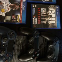 FIFA 14 ,FIFA 16 ,FIFA 18 ,Call Of Duty Vanguard , 2 Control Ps4 Originales And 1 Conteo Ps5 Original 