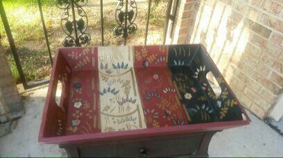 Hand Painted Serving Tray