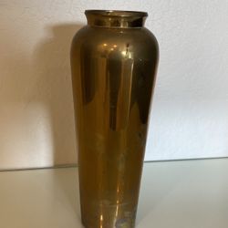 Vintage Brass Vase 12” Tall