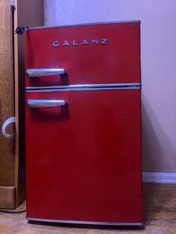 Galanz Mini Fridge with Freezer Red