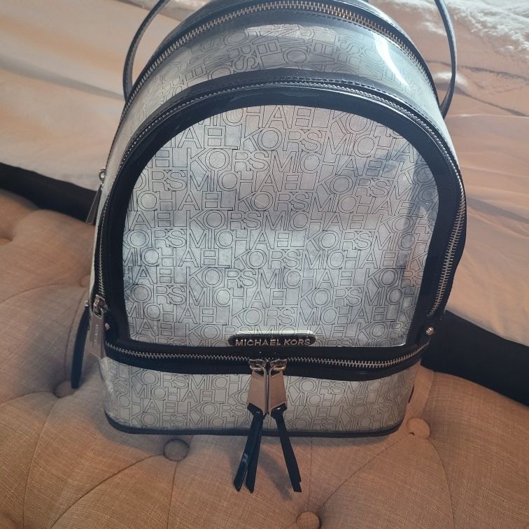 Michael kors clear backpack sale