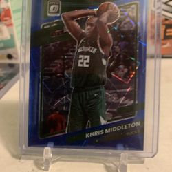 Khris Middleton Blue Velocity Donruss Optic Basketball 2021-2022 Panini NBA 🏀