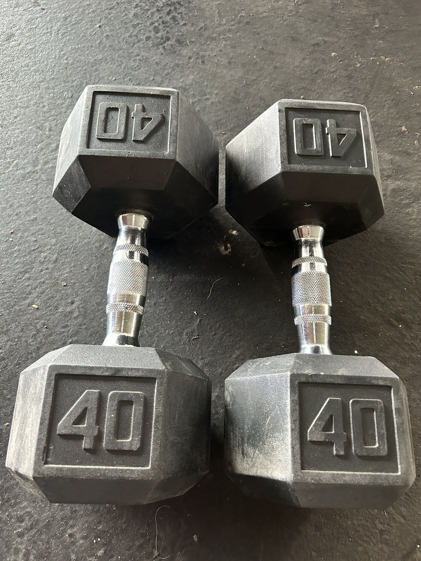Pair Of 40lb Dumbbells 