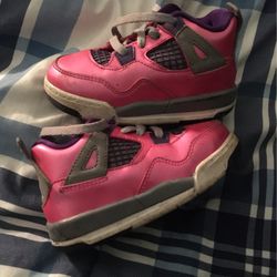 Nike Air Retro Jordan IV 4 Pink Purple Grey Size 6c