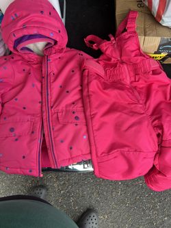 4T Girls Cat And Jack 2 pc Snow Suit $25