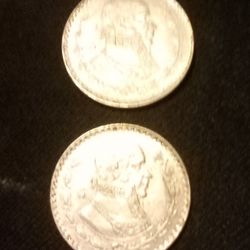 1962 Silver Un Peso *2