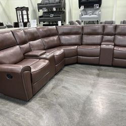 Large Brown Sectional Sofa