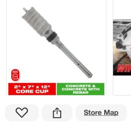 DIABLO 2 in. × 7 in. SDS-Max Carbide Tipped Coring Drill Bit