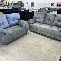New Grey Sofa And Loveseat