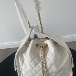Chanel White Medium 25 Purse