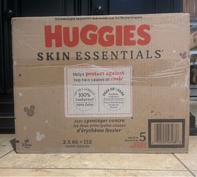 **NEW Huggies Skin Essentials Diapers132 Count (2 Packs of 66)