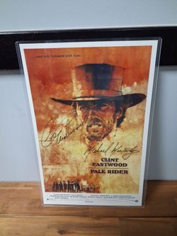 SIGNED CLINT PALE RIDER MOVIE POSTER