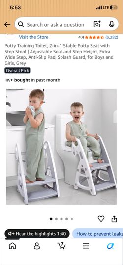 2-in-1 Potty Training Toilet Seat with Step Stool