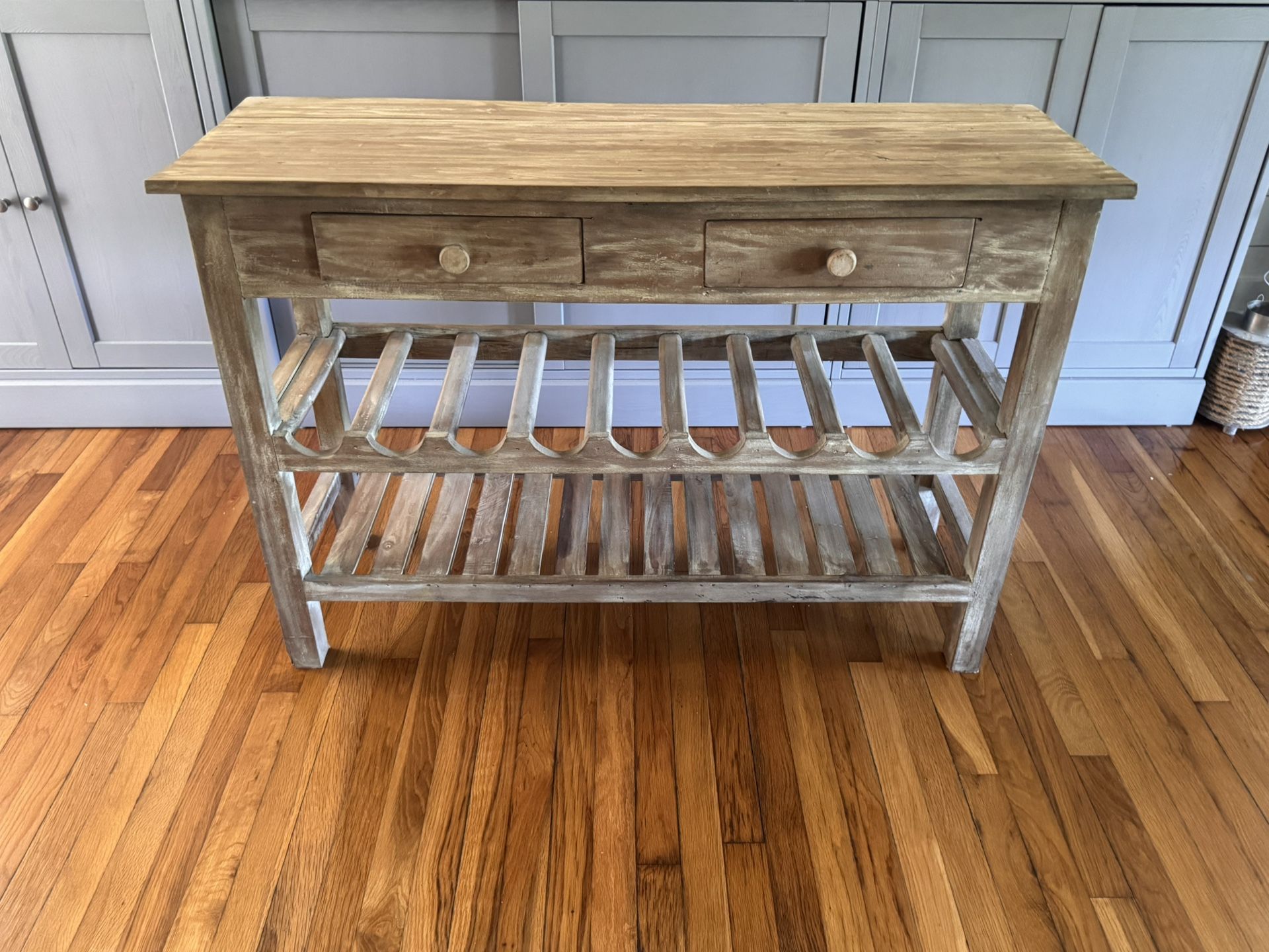 Entryway Table Console Wine Holder