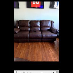 Leather Recliner Sofa