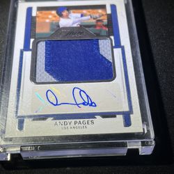  Dodgers Andy Pages Auto RPA #d /20🔥2 Color Patch 