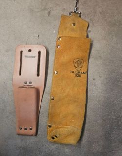 Leather rod holder, knife holder