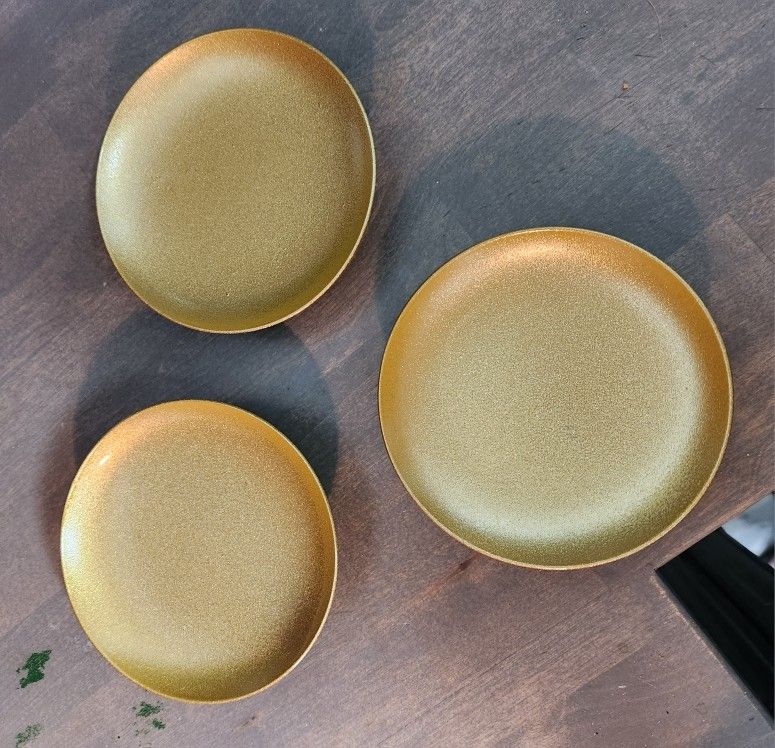 3 Gold Candle Holder