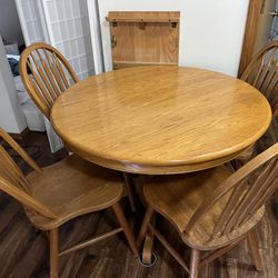 Round Wooden Kitchen Table 