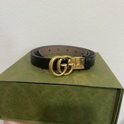 Gucci Belt Reversible - Black And Beige