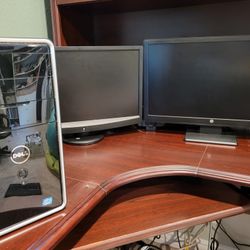 Dell i5 Desktop WITH TWO 24” MONITORS