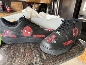 Never Been Worn Custom DeadPool Nike Air Force Ones