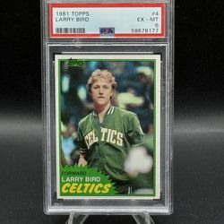1981 Topps #4 Larry Bird PSA EX-MT 6