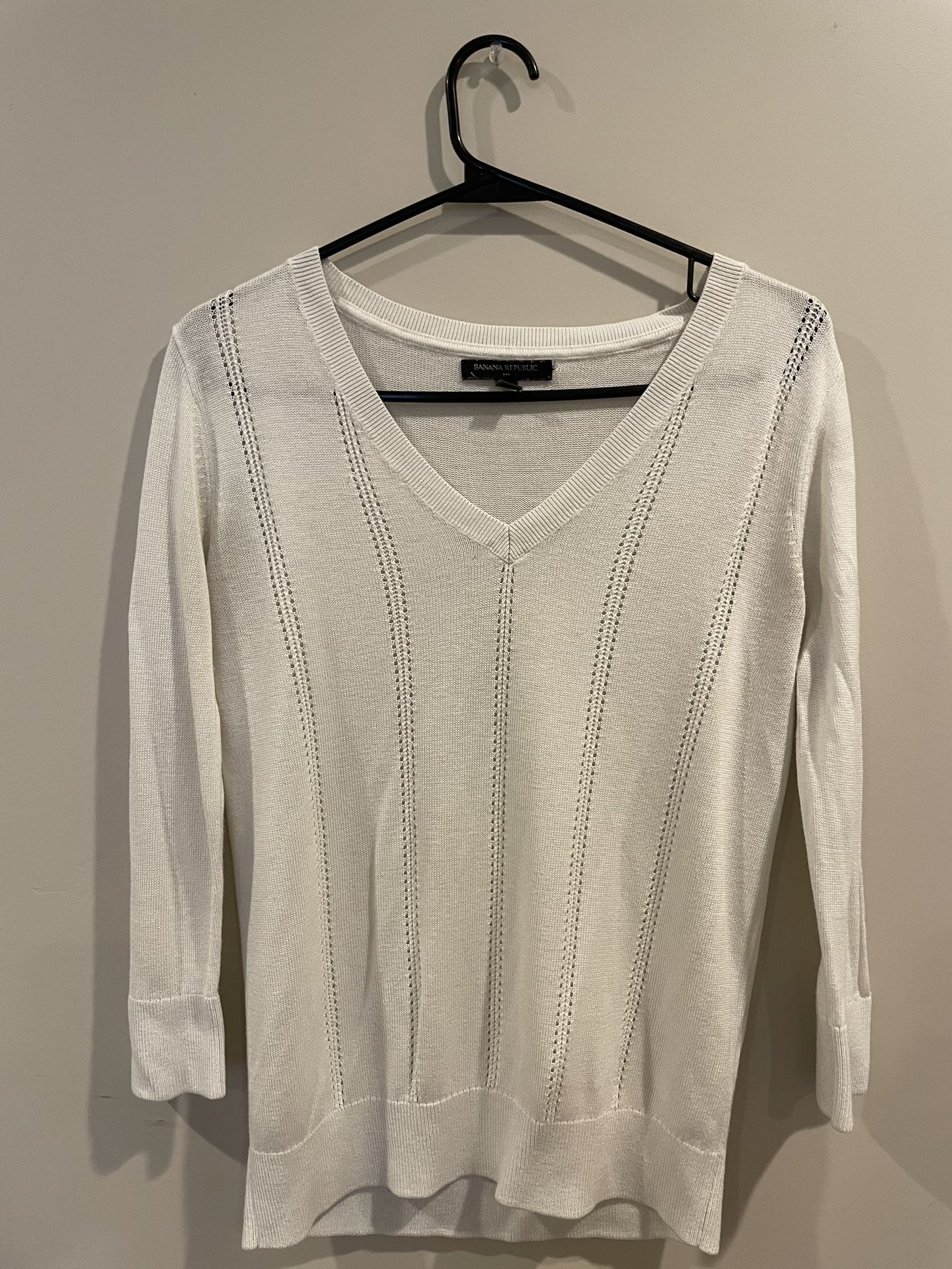 Banana Republic White Long sleeve