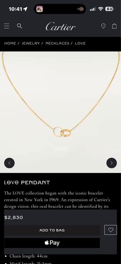 Cartier LOVE pendant necklace