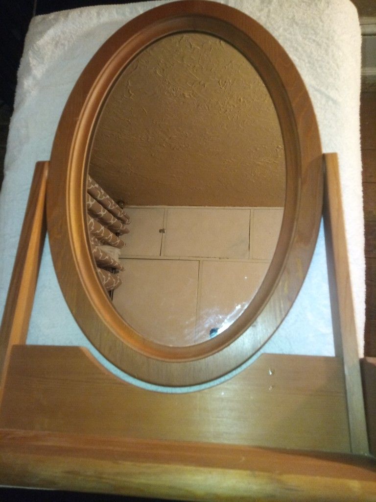 Antique Style Wooden Mirror 