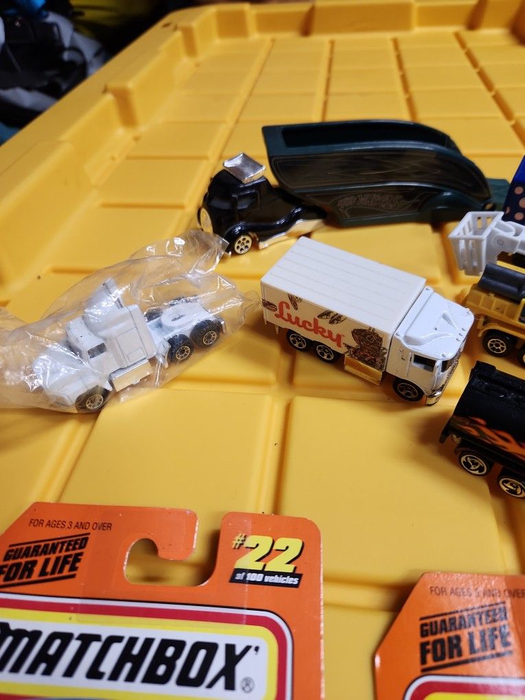 Lot Of 46 HOTWHEELS ( A Couple Are Matchbox) LONG HAULERS / RACING HAULERS/Rigs ( Priced At A Big Discount)!