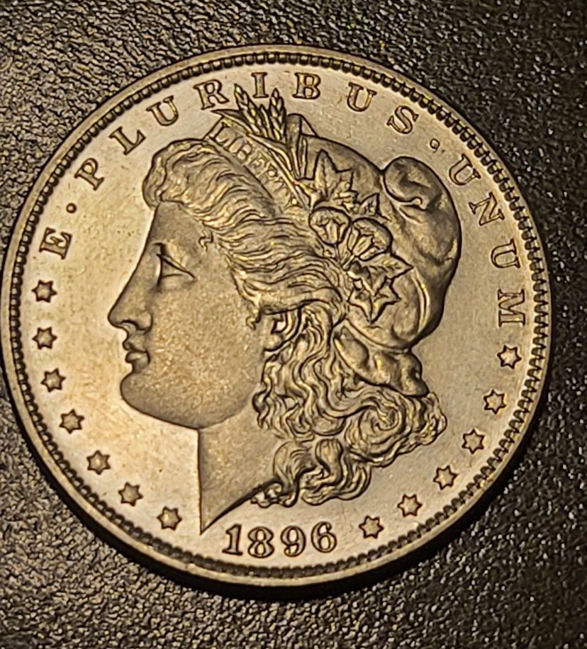 1896 O gem bu morgan dollar 