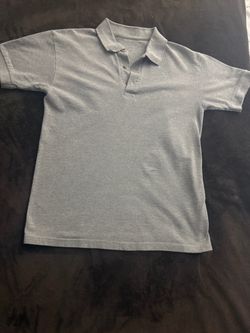 Gray Short Sleeve Polo Shirt