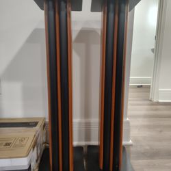 Rockville Pair SS36C 36" Classic Wood-Grain Speaker Stands