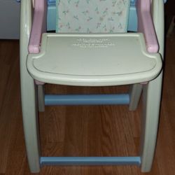 Todays kids baby doll swing/high chair toy