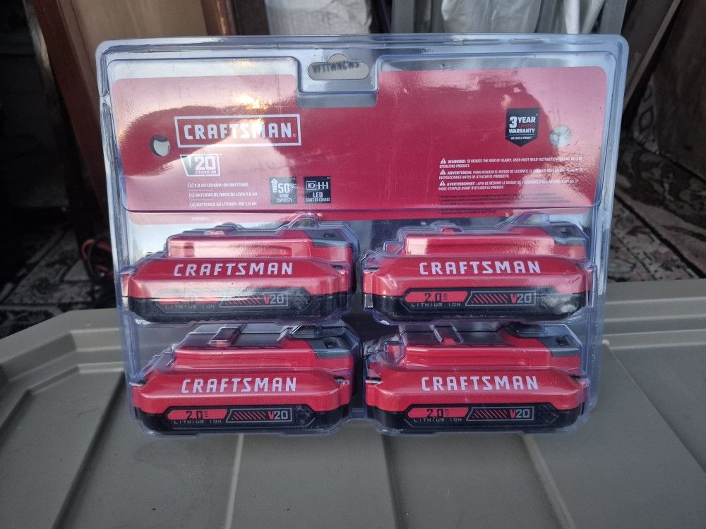 NEW// CMC 8202-4 // 4 pack 2.0AH Craftsman Battery 